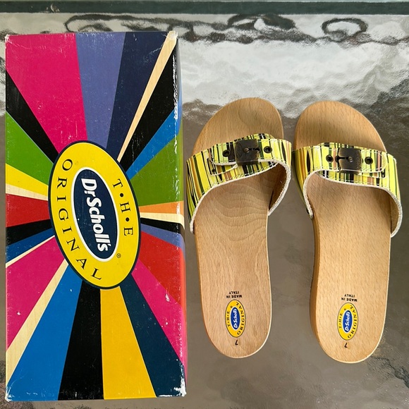 Dr. Scholl's Shoes Nib Dr Scholls Original Wooden Sandals Poshmark